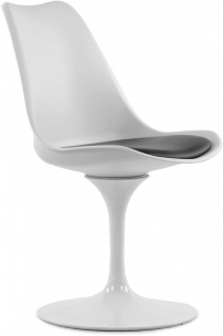 Стул Tulip style белый с черной подушкой