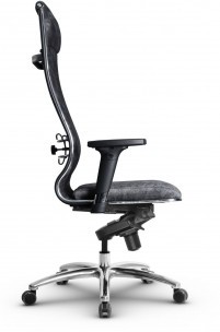 Кресло офисное Metta L (хром ов. сеч.) велюр