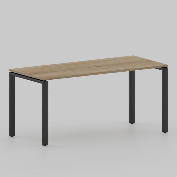 Стол Лофт 1400х700 на П-образных опорах, черный