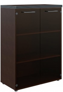 Шкаф со стеклянными дверьми и топом TMC 85.2 Венге Магия 854х452х1203