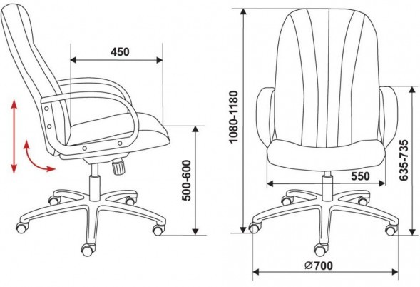 Кресло руководителя Бюрократ T-898