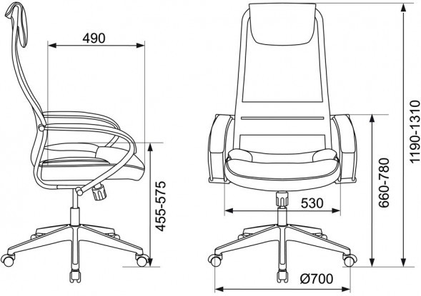 Кресло руководителя Бюрократ CH-608/BLACK
