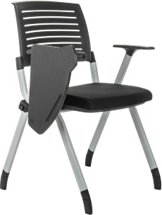Стул Бюрократ X-Click-PP черный со столиком на ножках металл серый